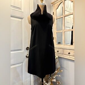 Theory Black Cowl Neck Mini Dress
